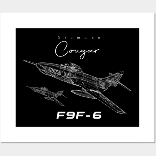 Grumman F9F-6 Cougar Posters and Art